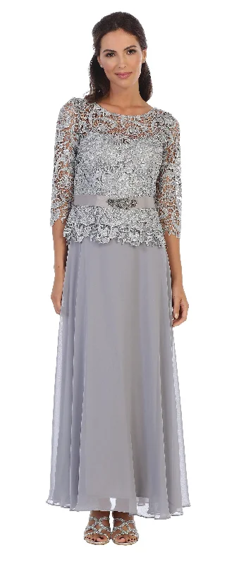 Long Mother of the Bride Lace Chiffon Formal Gown Sale