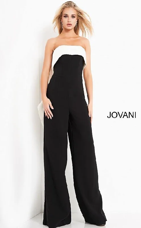 Jovani 04355 Formal Strapless Evening Jumpsuit