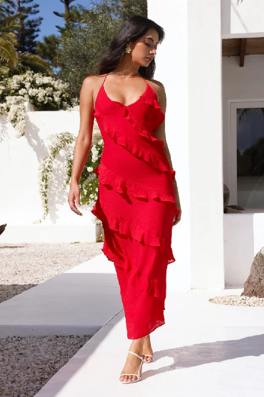 What A Beauty Maxi Dress Red