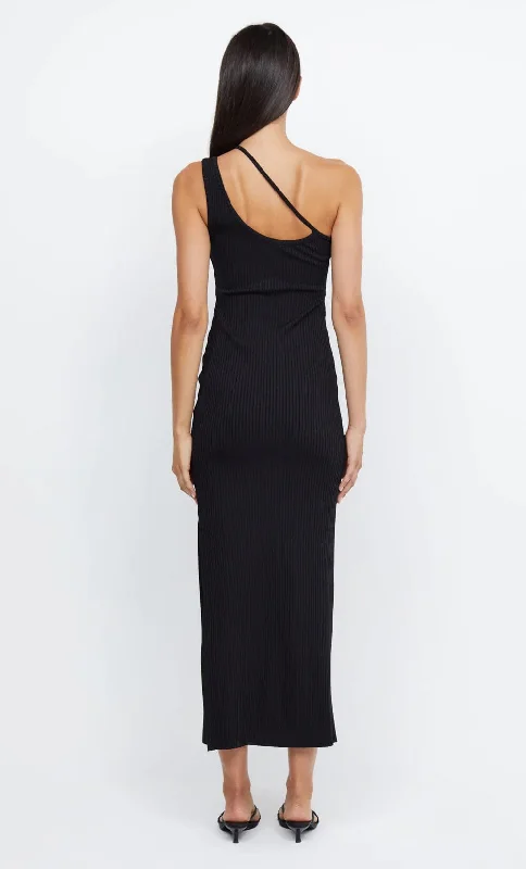 Anastasia Asym Maxi Dress - Black