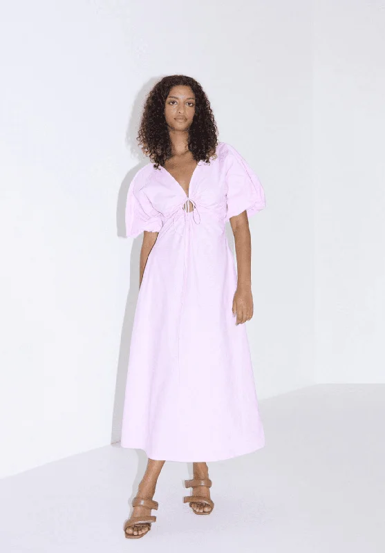 Donovan Tie Dress - Pink