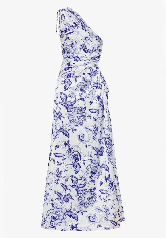 Nour Paisley Floral Dress - Blue Floral