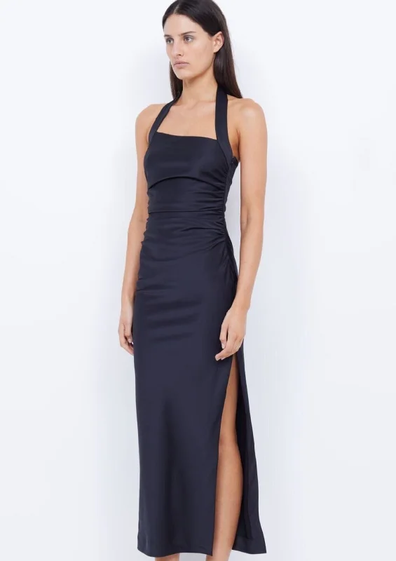 Ula Asym Maxi Dress - Black