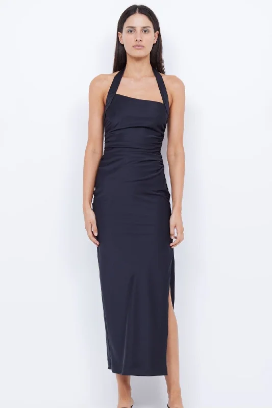 Ula Asym Maxi Dress - Black