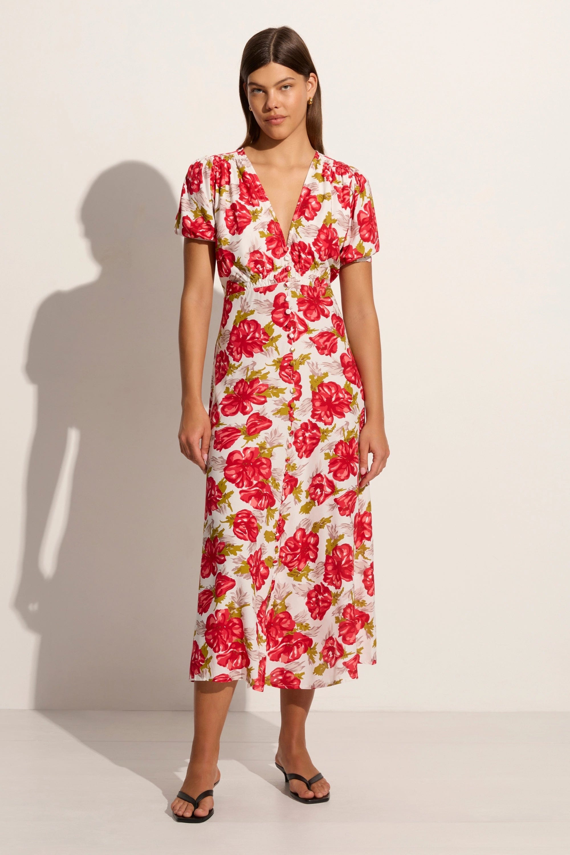 Bellavista Midi Dress Isadora Floral Red - Final Sale