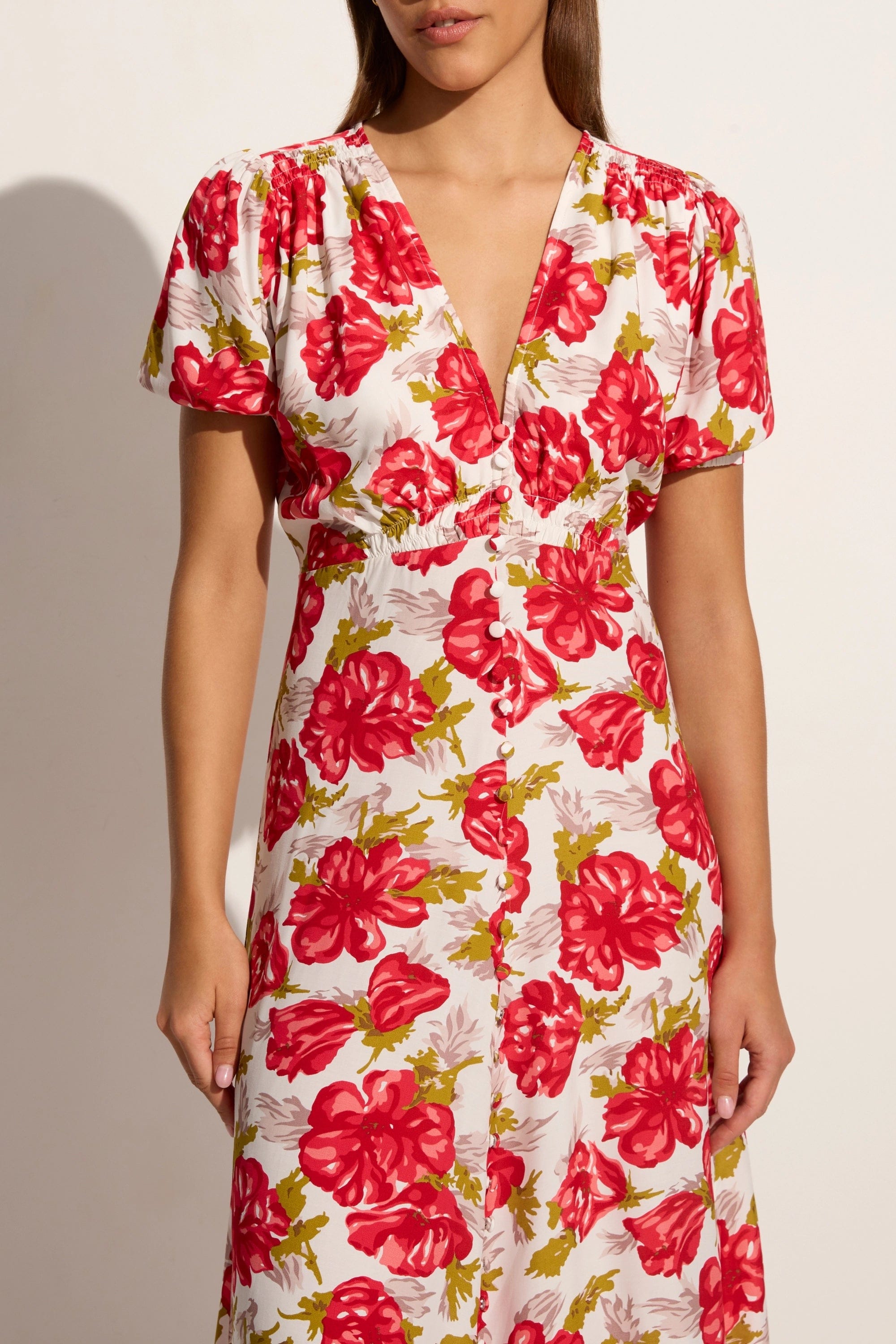 Bellavista Midi Dress Isadora Floral Red - Final Sale