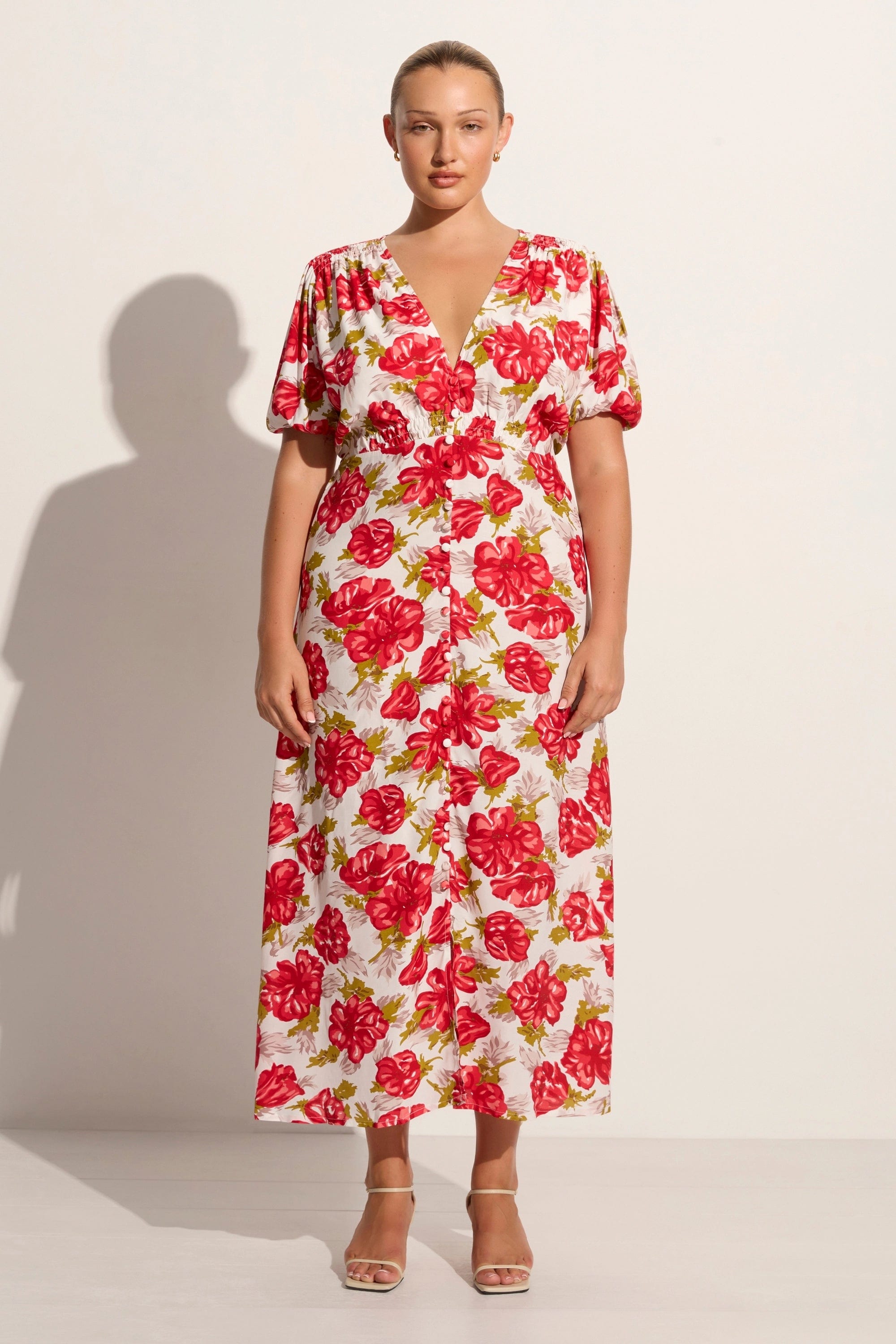 Bellavista Midi Dress Isadora Floral Red - Final Sale