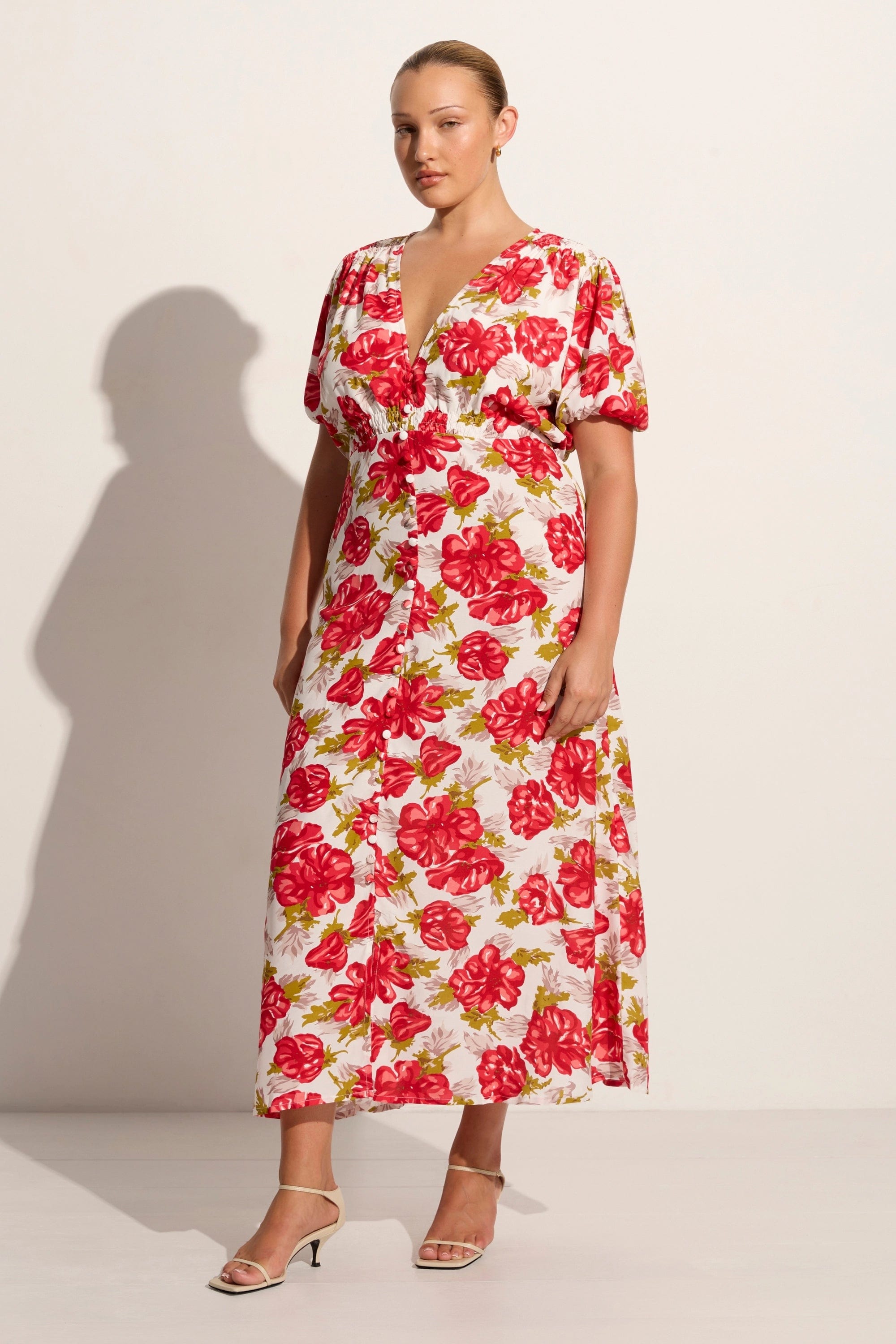 Bellavista Midi Dress Isadora Floral Red - Final Sale