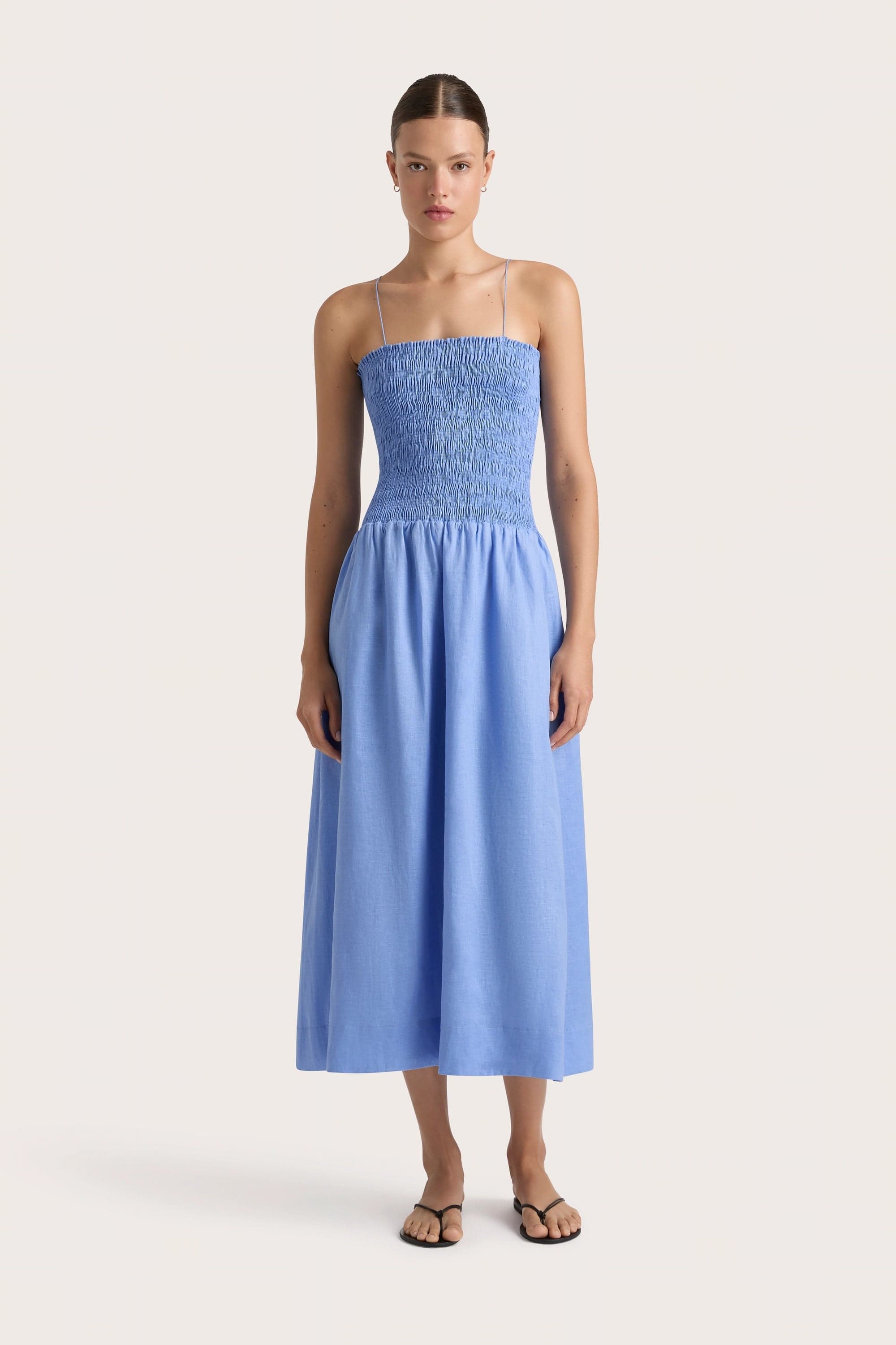 Geriba Midi Dress Mid Blue